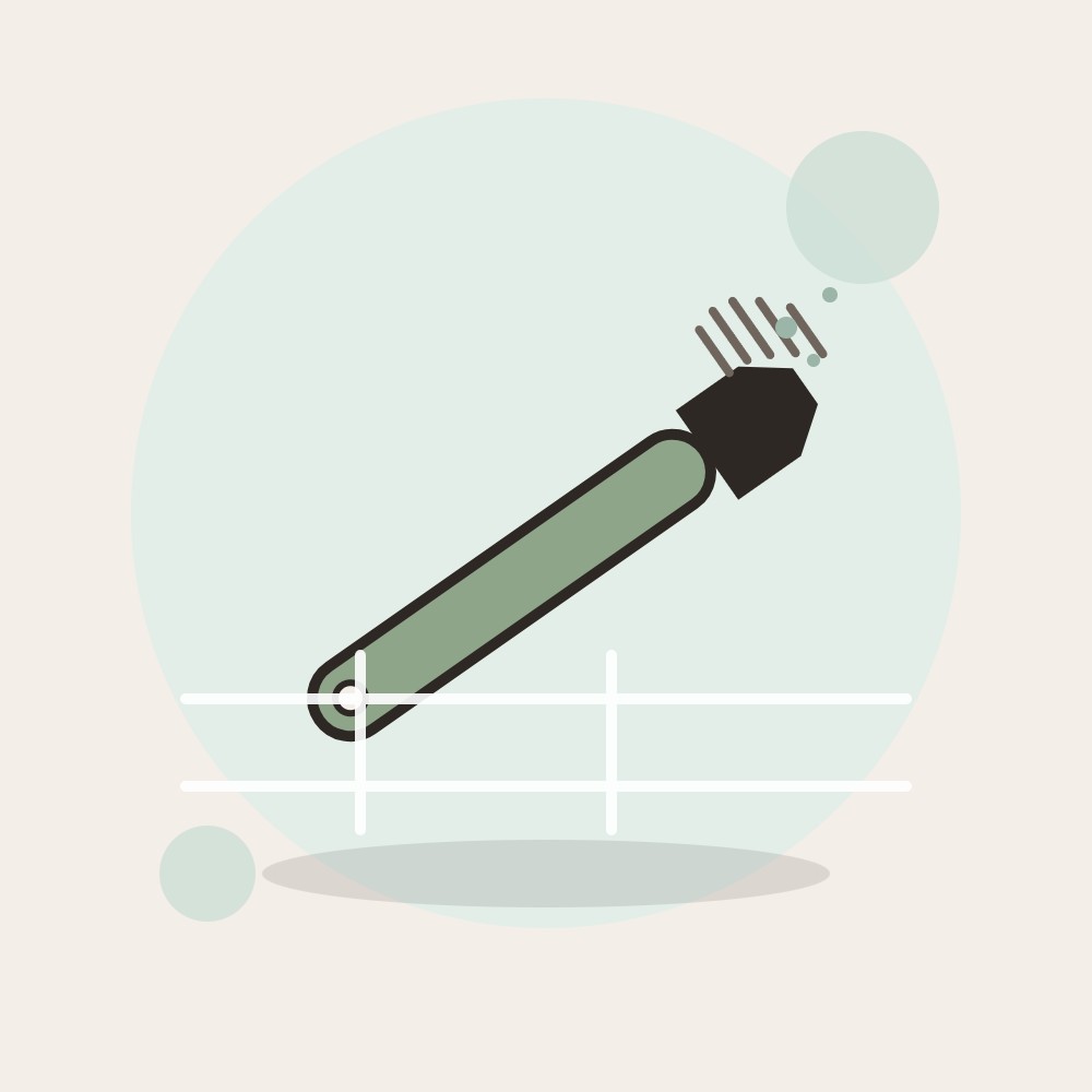Illustration of the Hard-Bristle Crevice & Grout Cleaning Brush