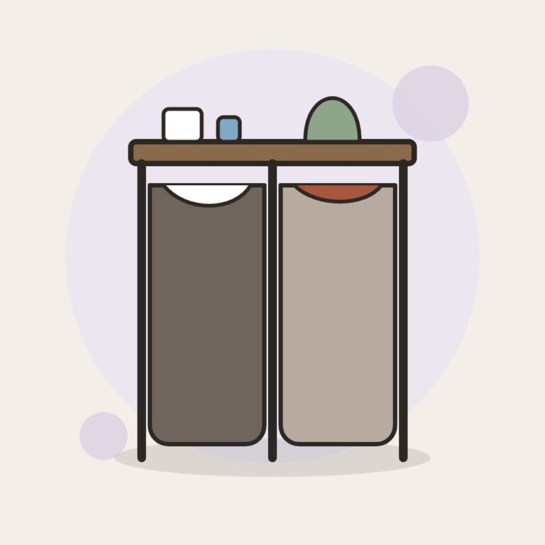 VASAGLE Laundry Hamper with Shelf